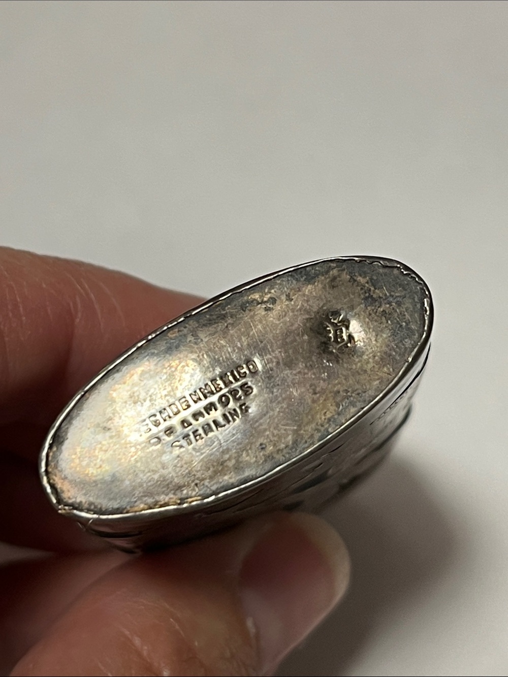 Antique Art Nouveau Sterling & Glass Vial - Picture 5 of 12